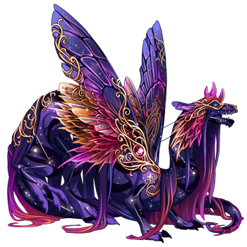 A preview of the skin on a dark purple dragon