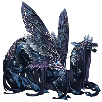 A preview of the skin on a midnight colored dragon